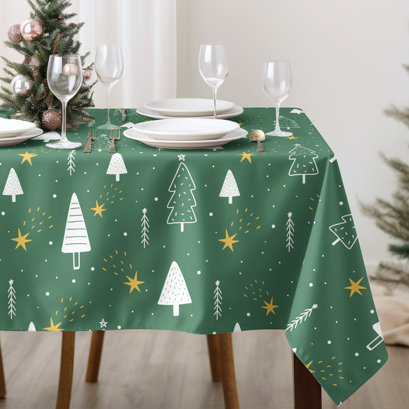 Vánoční hranatý ubrus 100% bavlněné plátno - magische Weihnachten