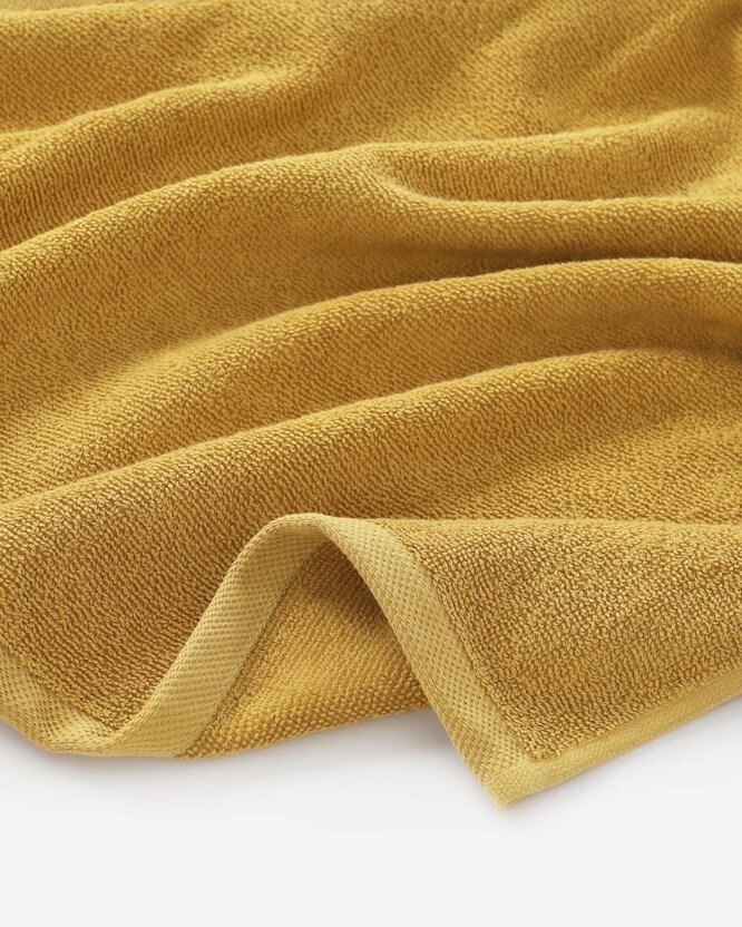 Frottierhandtuch/Duschtuch Soft ohne Bordüre – senfgelb