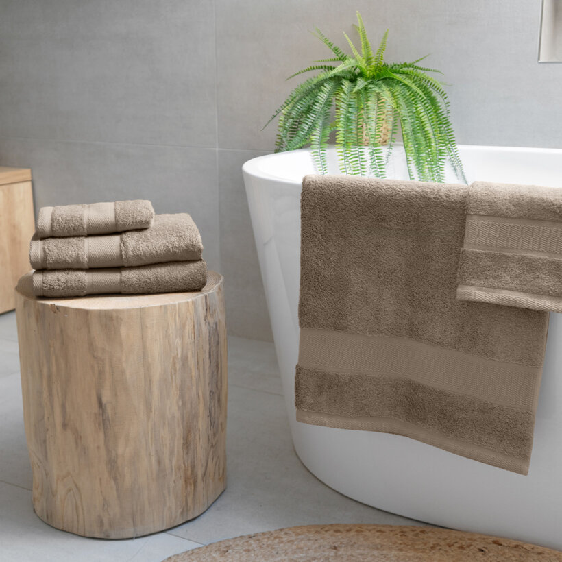 Bambus-Handtuch/Badetuch – graubraun