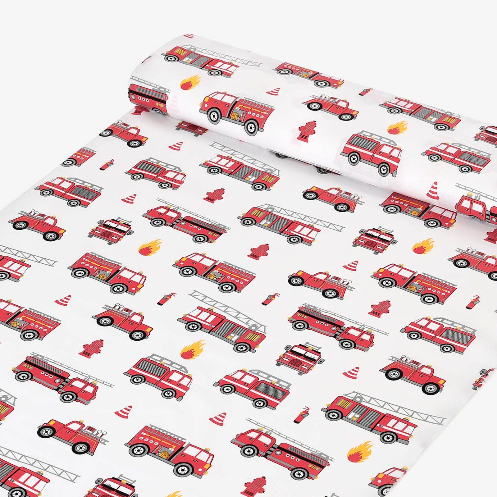Baumwollstoff - Feuerwehrfahrzeuge