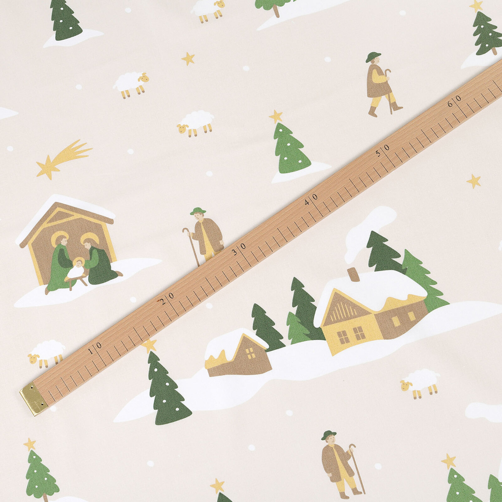 Weihnachtlicher Baumwollstoff - Weihnachtslieder