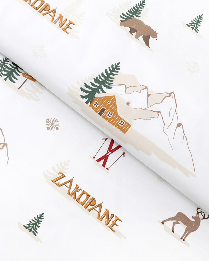 Weihnachtlicher Baumwollstoff - Zakopane