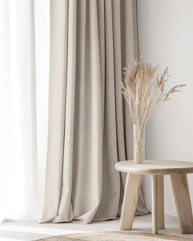 Dekorativer Vorhang Marbella - latte