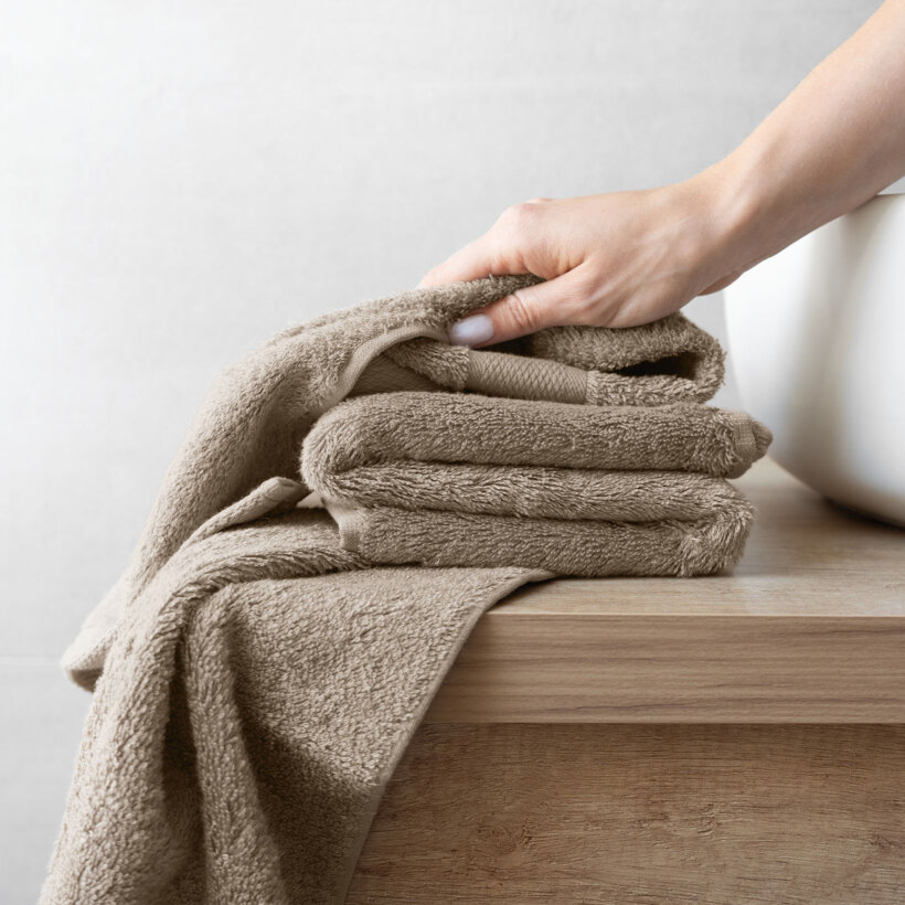 Bambus-Handtuch/Badetuch – graubraun