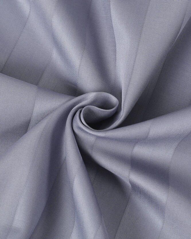 Festliche Eckige Damast-Tischdecke - dunkelgraue Streifen mit Satin-Glanz