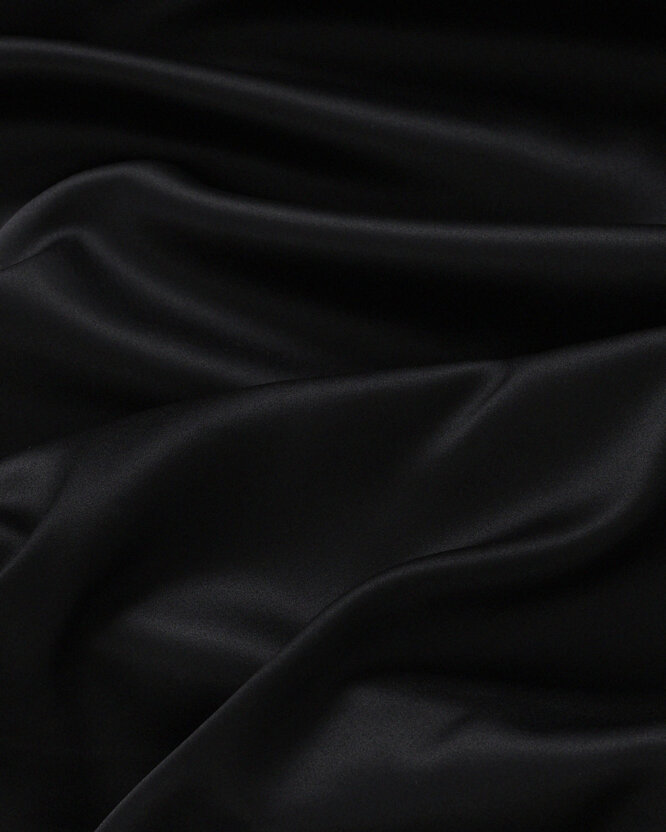 Verdunkelungsstoff Blackout mit Satin-Glanz - schwarz