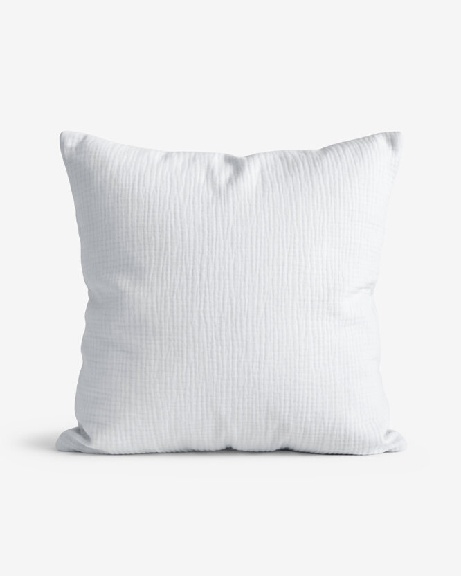 Musselin-Kissenbezug – hellgrau