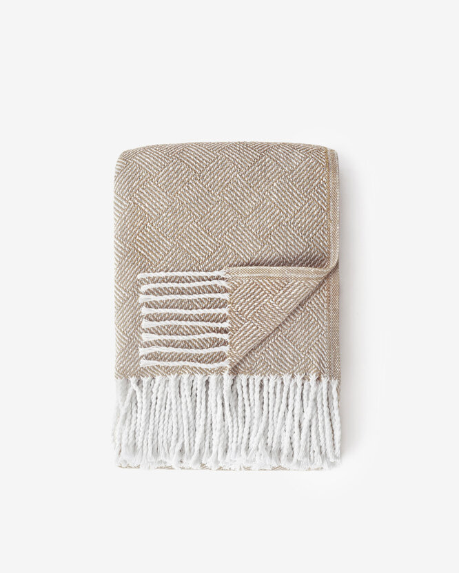 Plaid Mosaik - beige