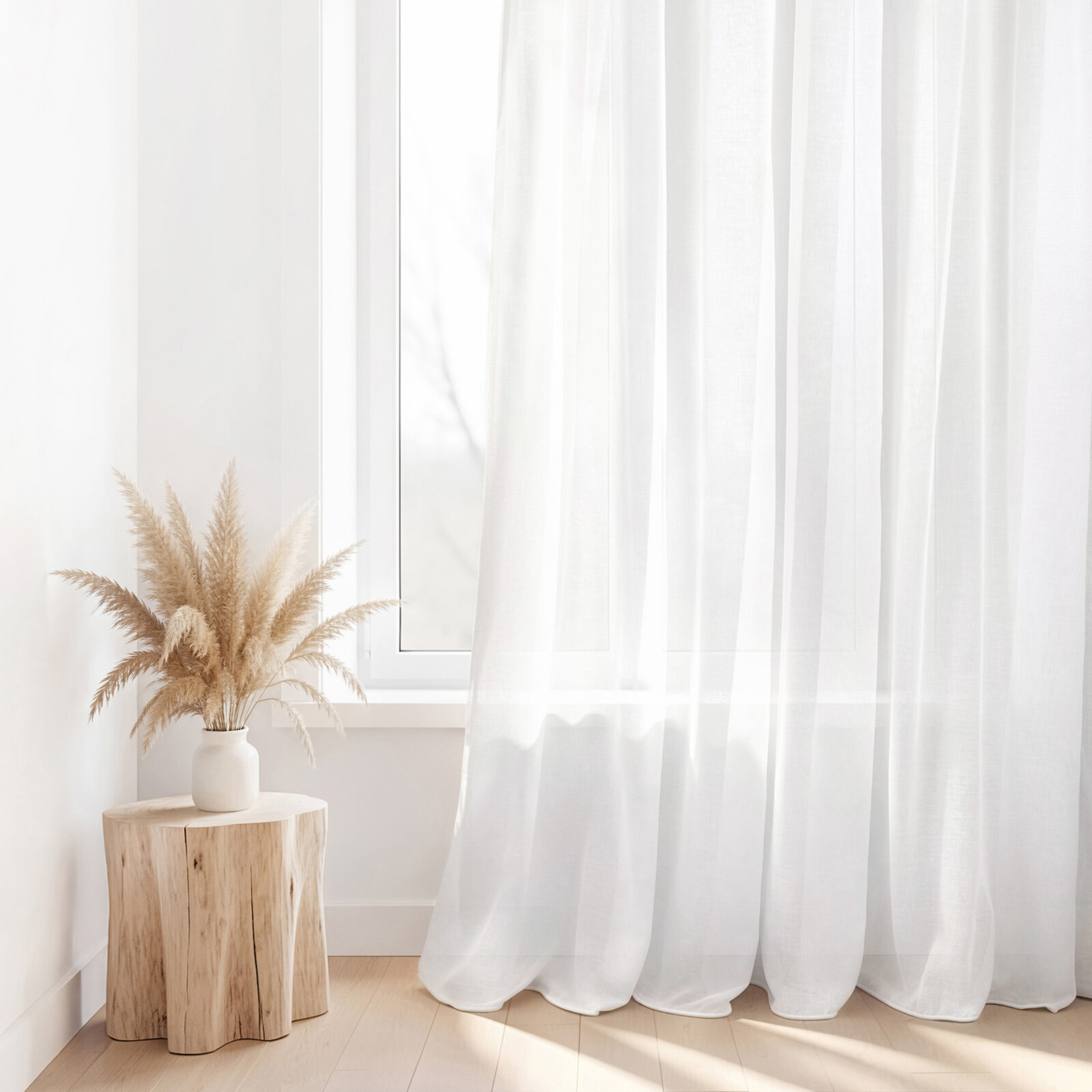 Voile – Rustikales Weiß