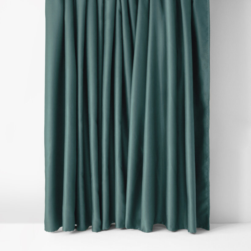 Blackout Verdunkelungsvorhang mit Satin-Glanz - petrol