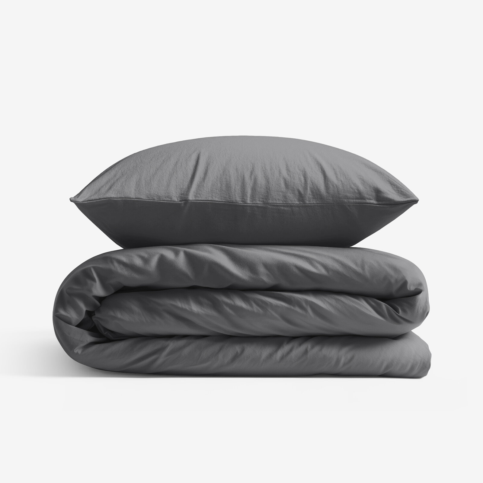 Bettwäsche aus Baumwolle - dunkelgrau