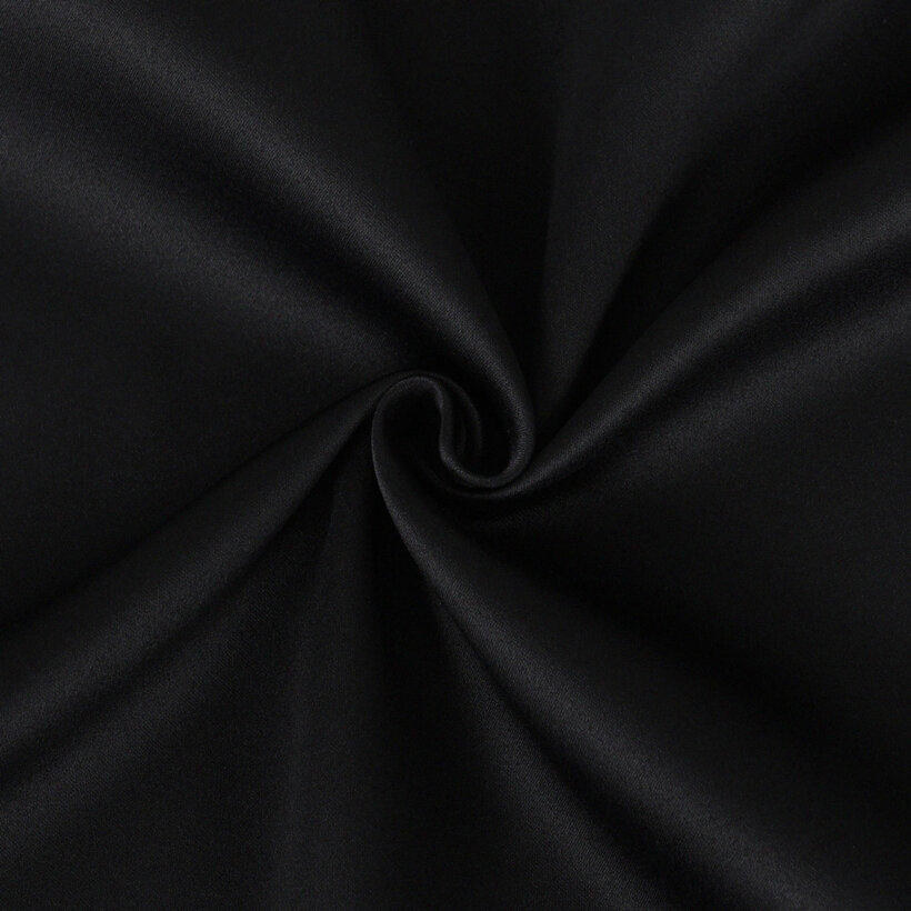 Verdunkelungsstoff Blackout mit Satin-Glanz - schwarz
