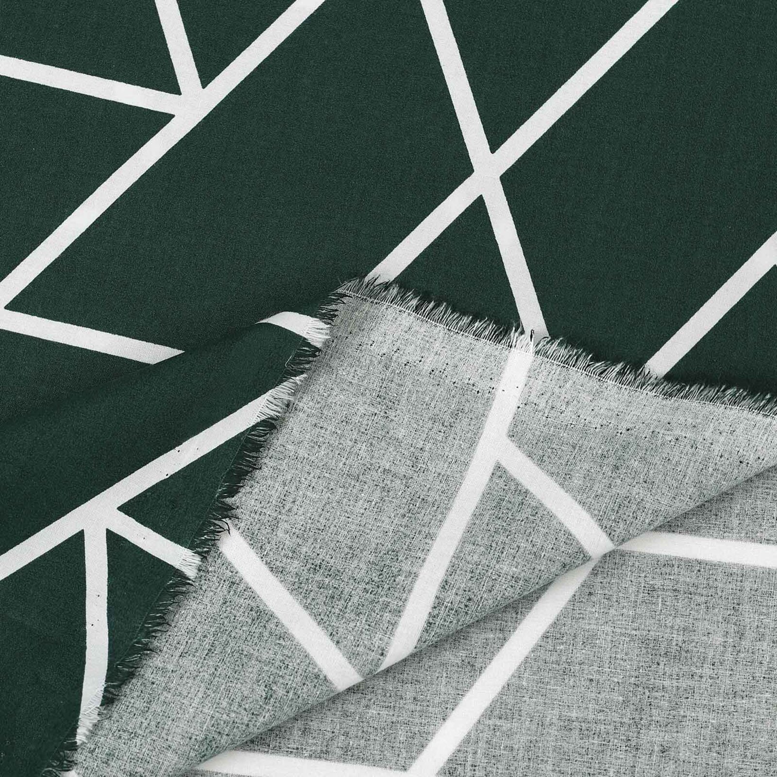 Baumwollstoff - Mosaik auf Dunkelgrün