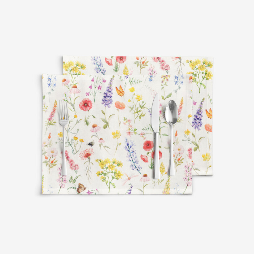 Tischset Valencia - Blühende Wiese - Set 2 Stück
