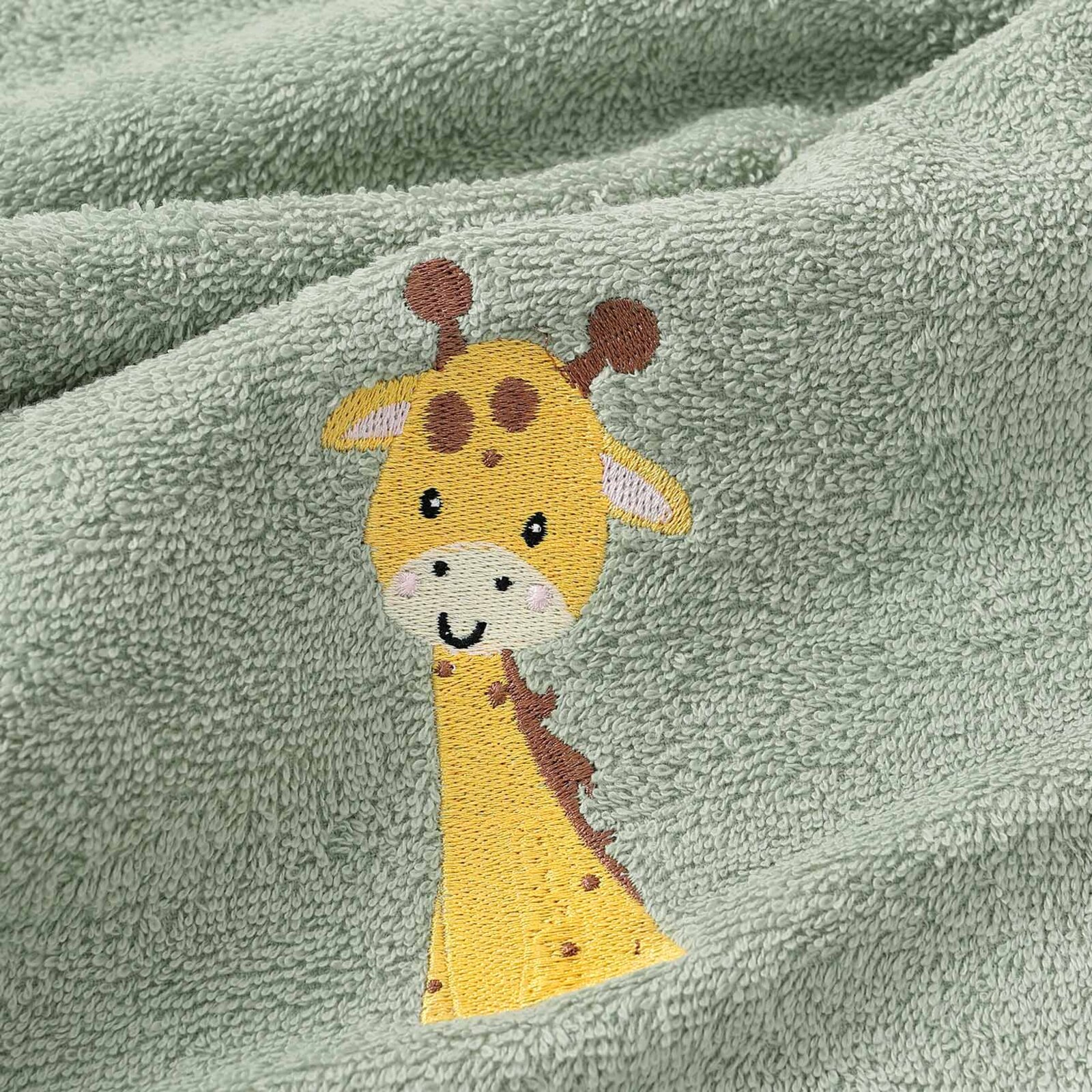 Kinder-Frottierhandtuch - Giraffe auf Salbei