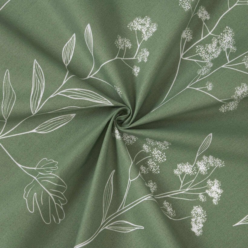 Baumwollstoff - Kräuterblätter