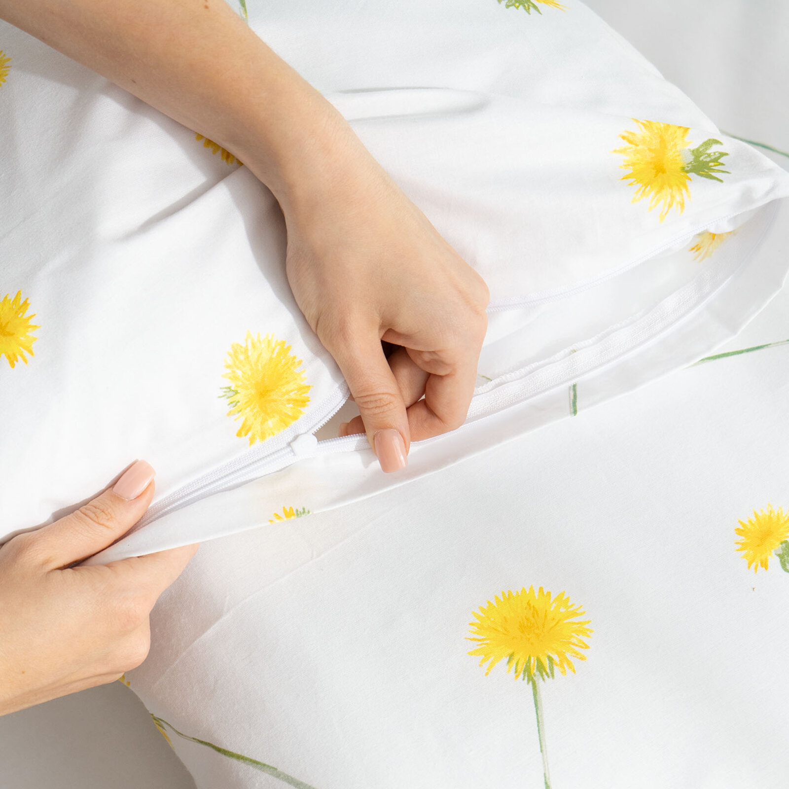 Bettwäsche aus Baumwolle - Löwenzahn