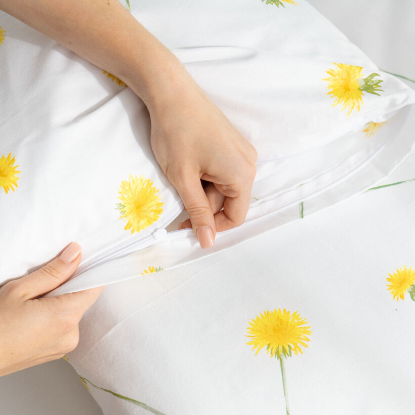 Bettwäsche aus Baumwolle - Löwenzahn