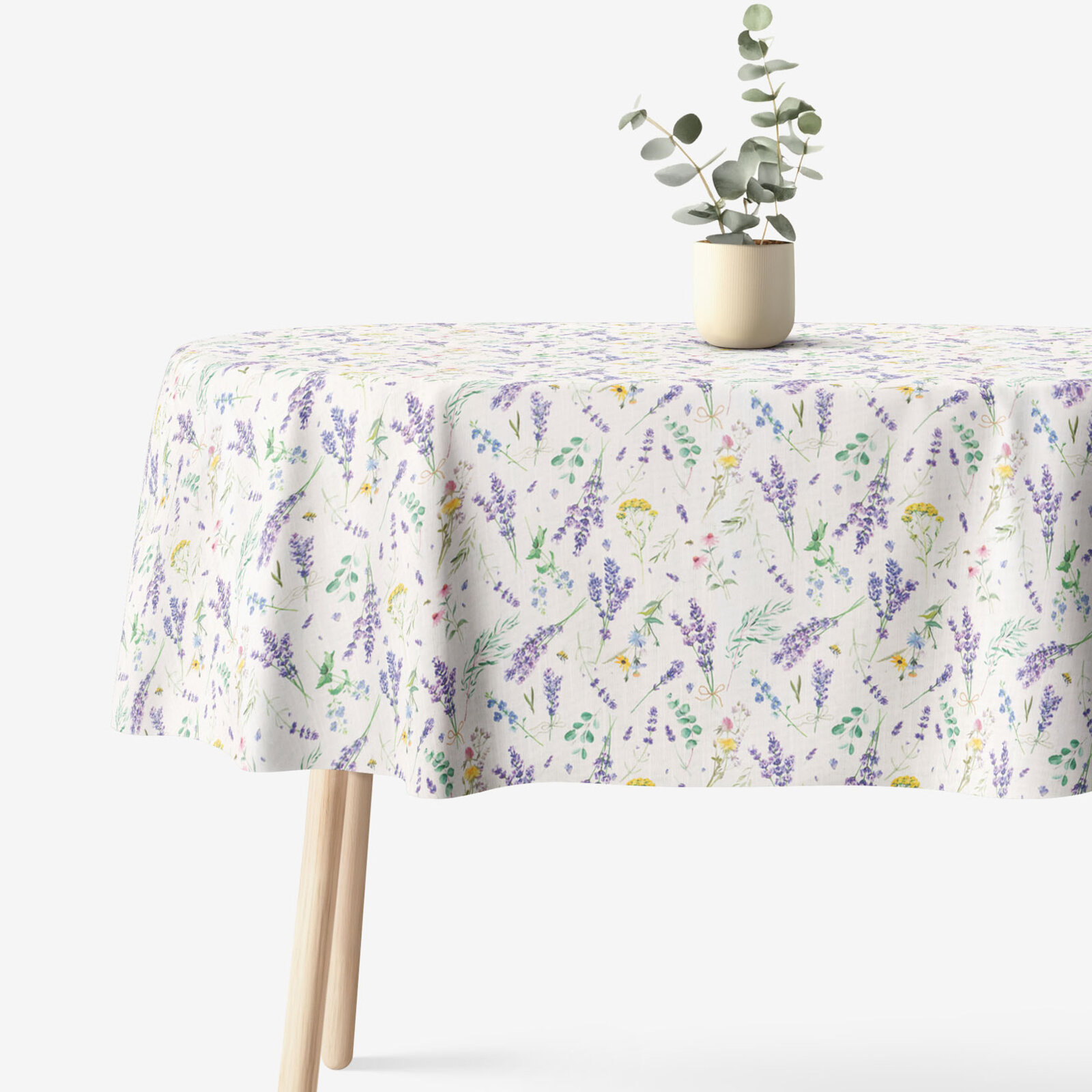 Ovale Tischdecke Valencia - Lavendelgarten