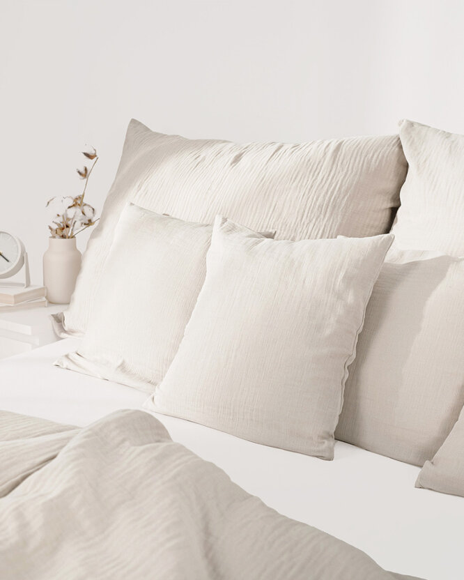 Musselin-Bettwäsche – creme