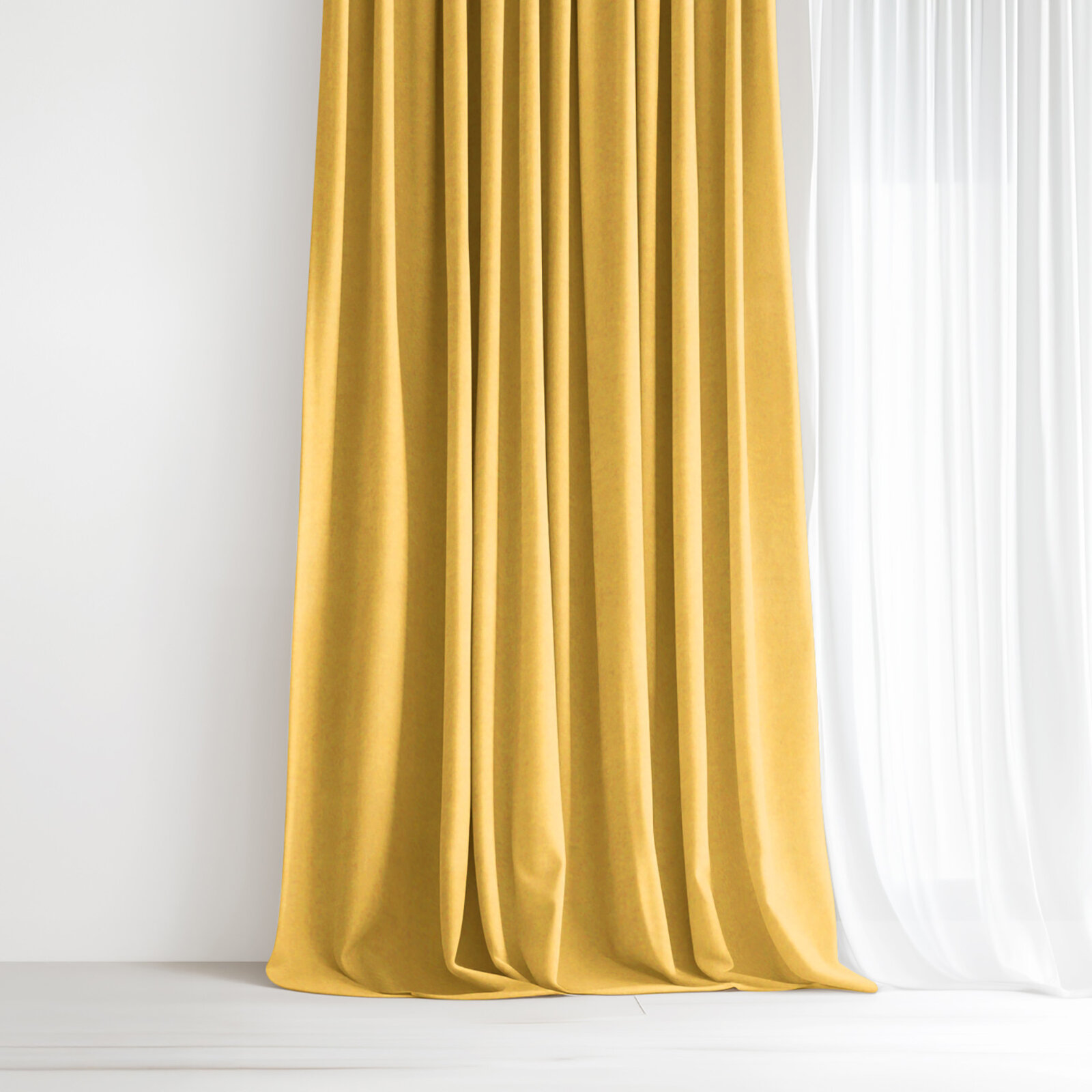 Dekorativer Vorhang Marbella - honiggelb