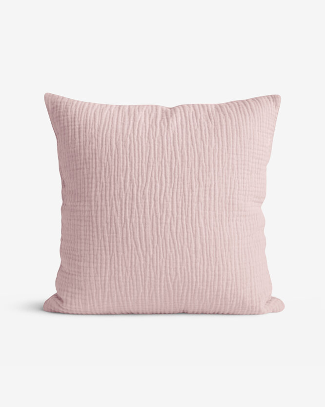 Musselin-Kissenbezug – pastellrosa