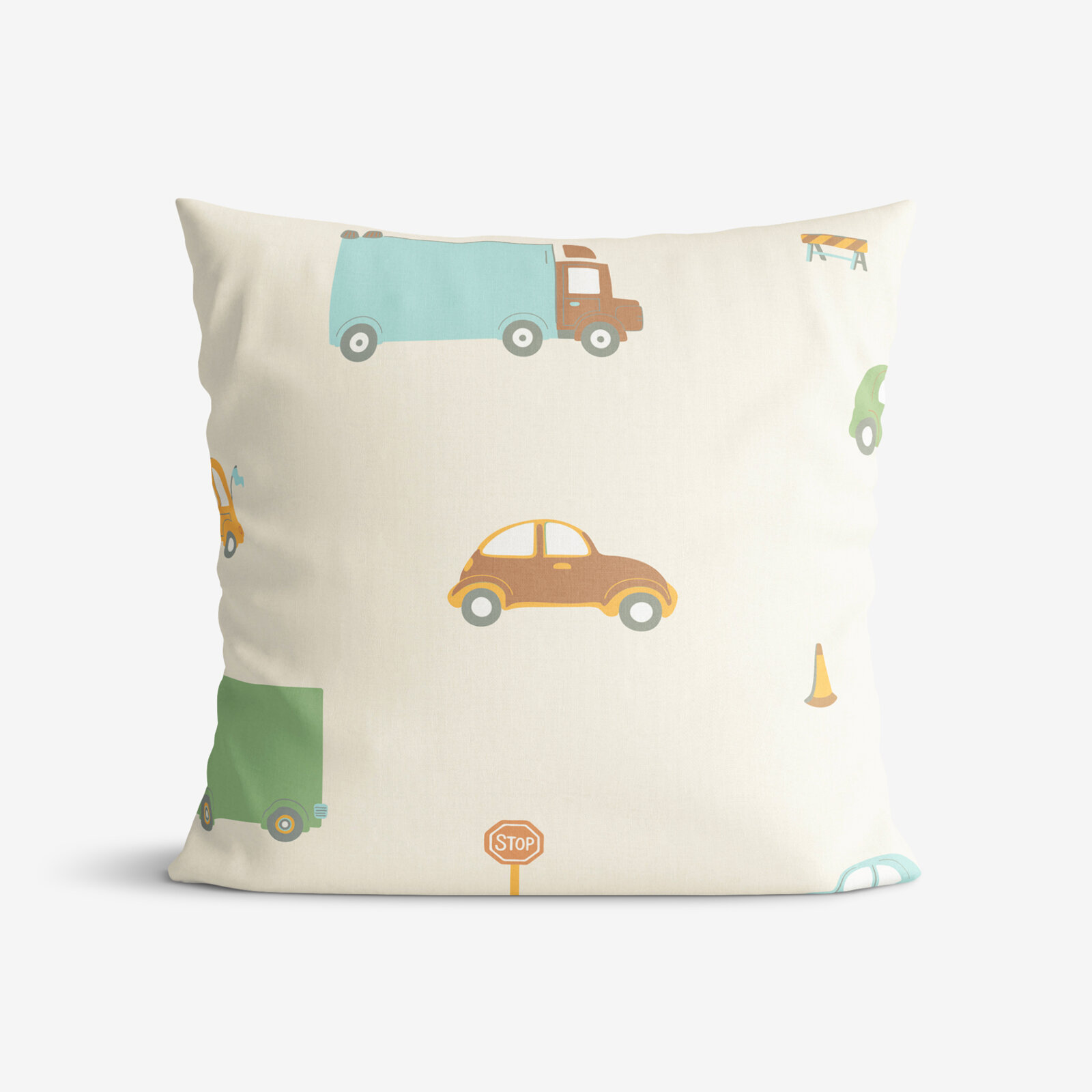 Kinder-Kissenbezug aus Baumwolle - Welt der Autos