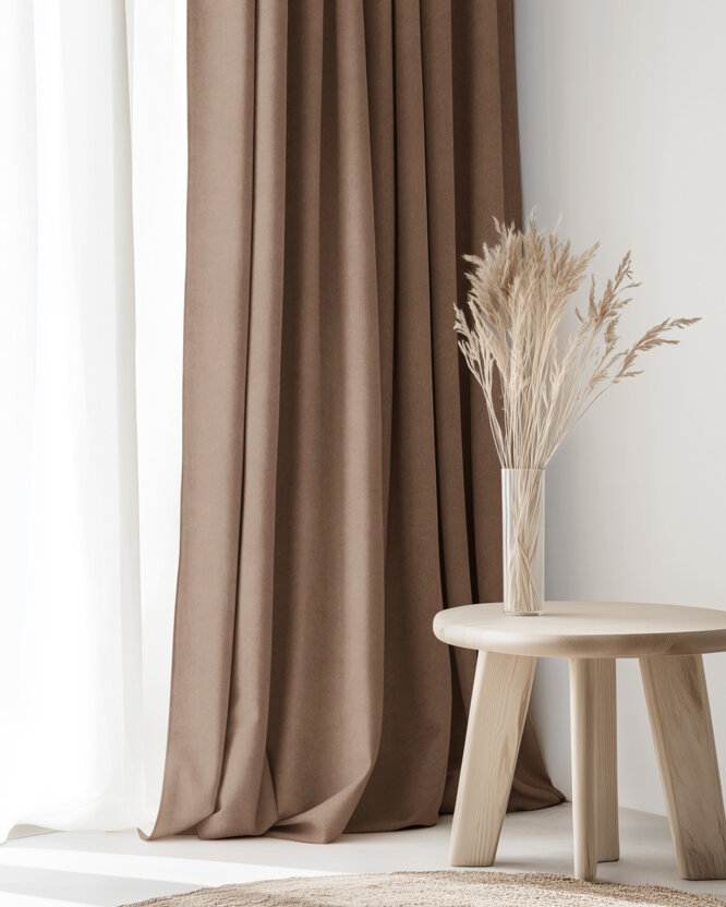 Dekorativer Vorhang Marbella - mokka