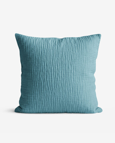 Musselin-Kissenbezug – petrol