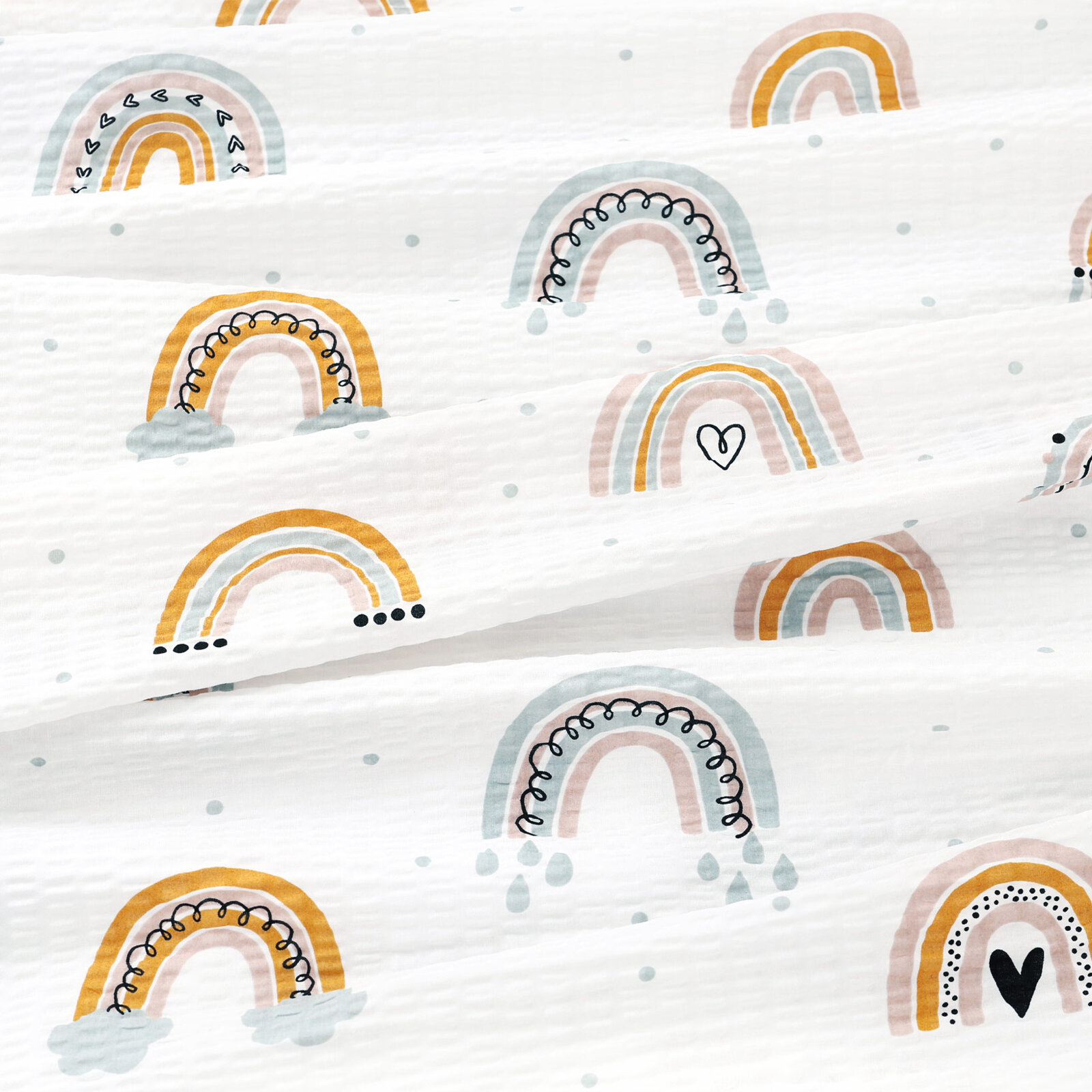 Seersucker - gemalte Regenbögen