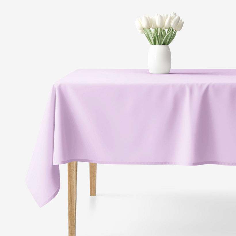 Eckige Tischdecke 100% Baumwolle - lila