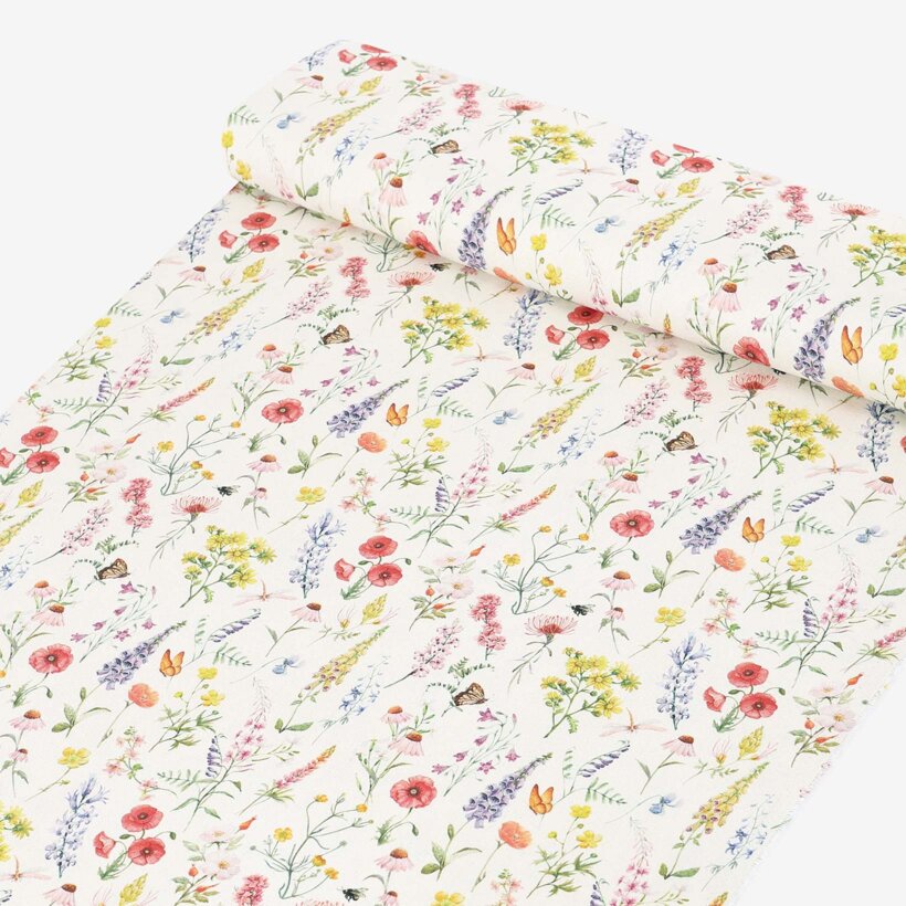 Dekorativer Stoff Valencia - Blühende Wiese