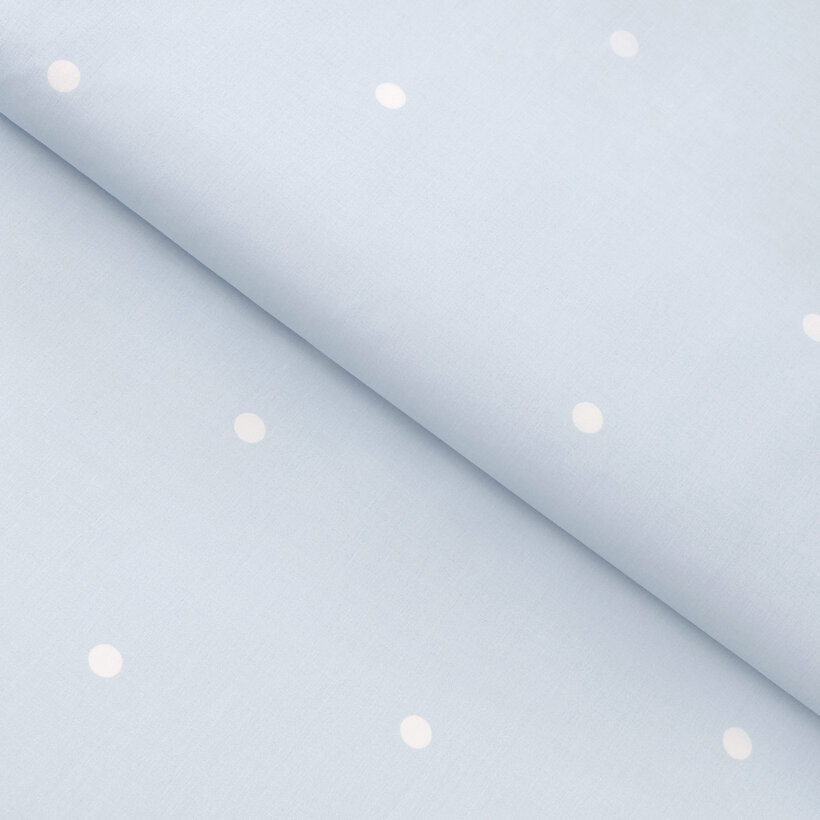 Baumwollstoff - Pünktchen auf Himmelblau