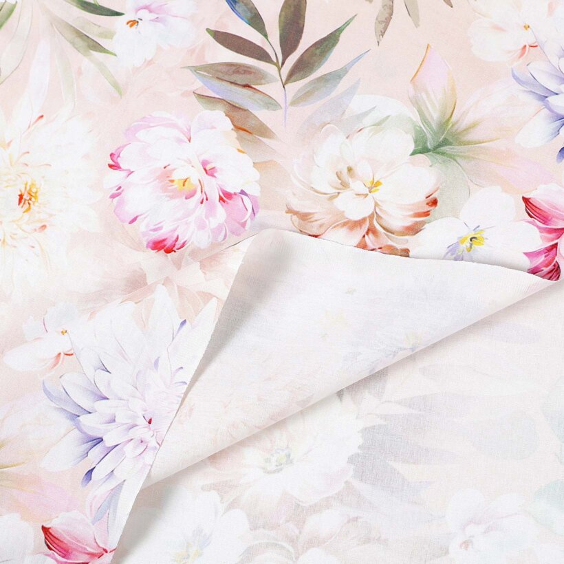 Baumwollstoff Deluxe - wilde Blumen