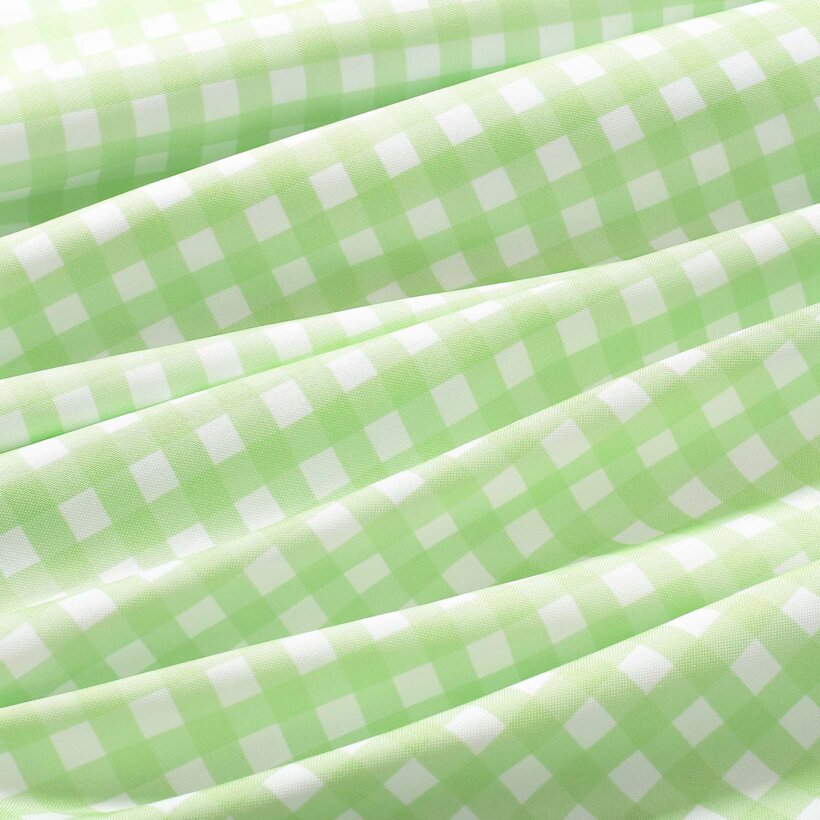 Ovale Tischdecke Teflon - grüne Würfel