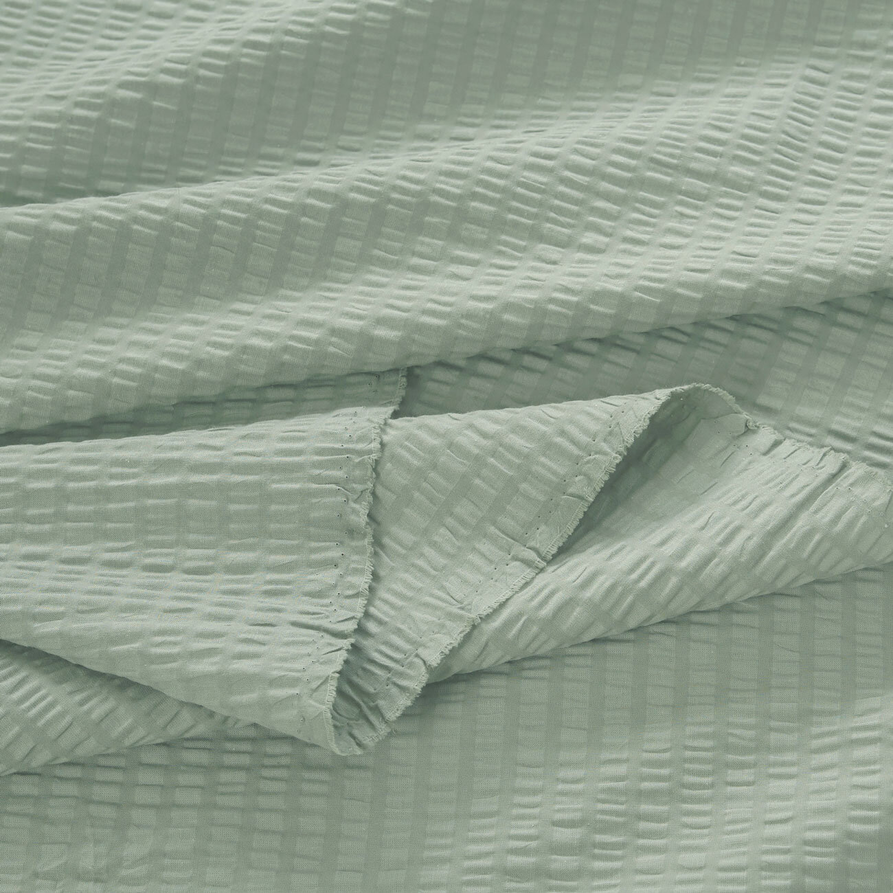 Seersucker - salbeigrün