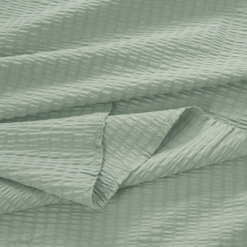 Seersucker - salbeigrün