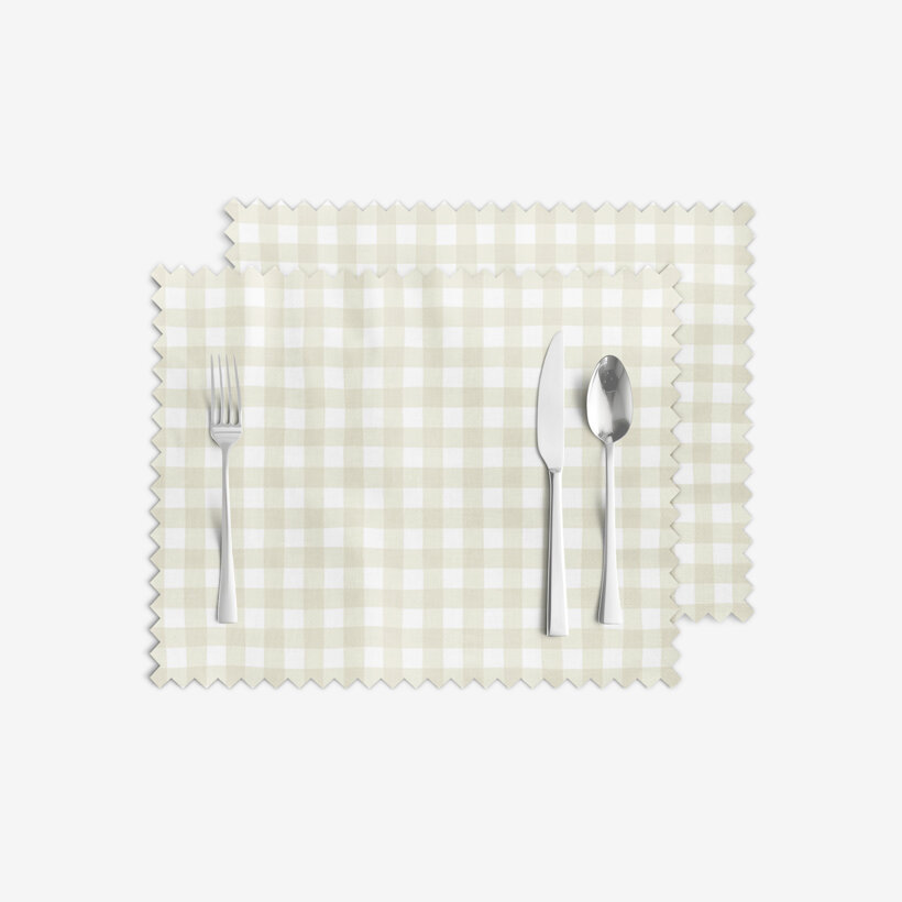 Tischset Teflon - beige Würfel - 2 Stück
