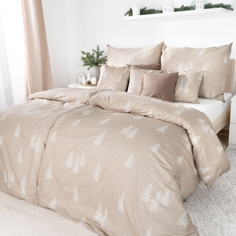 Weihnachtlich Bettwäsche aus Baumwolle - Nordische Tannenbäume