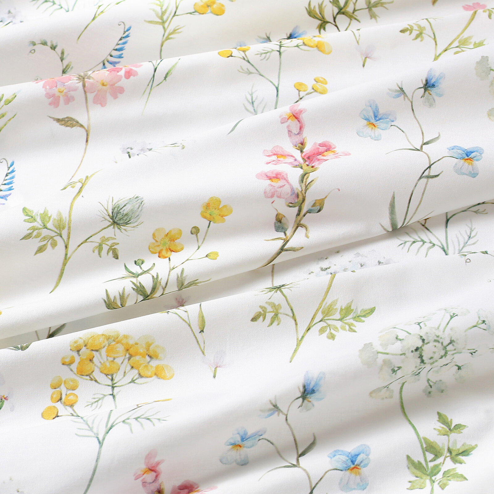 Ovale Tischdecke aus 100% Baumwolle Deluxe - blühender Frühling