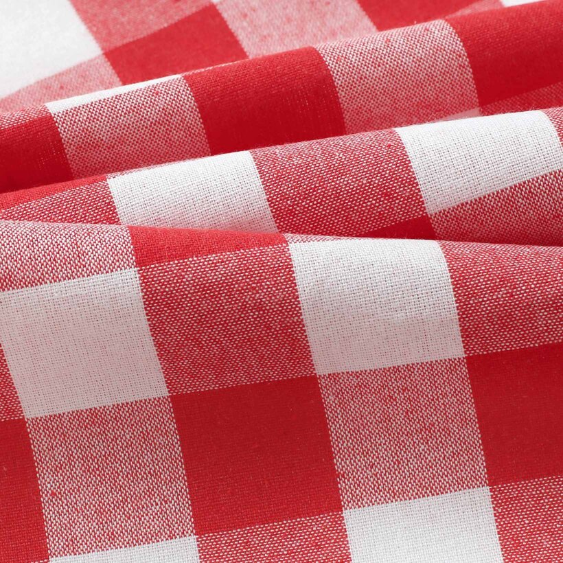 Küchentuch aus Baumwolle - rote Würfel