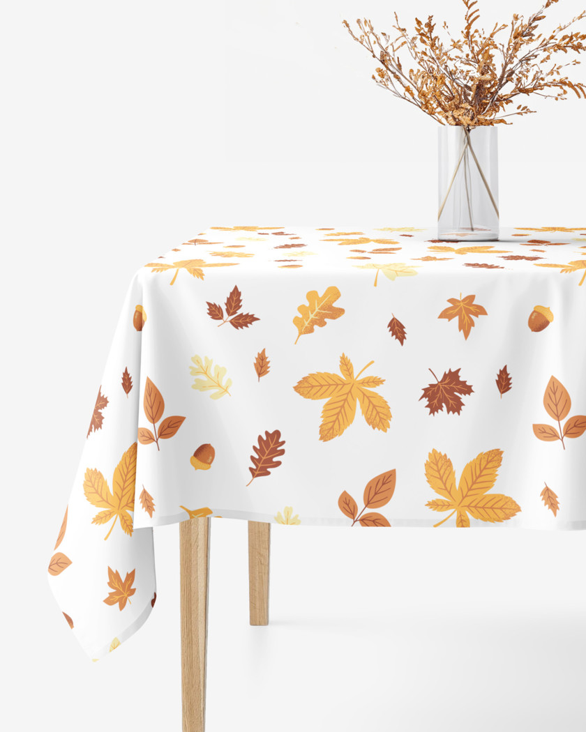 Eckige Tischdecke 100% Baumwolle - Herbstblätter