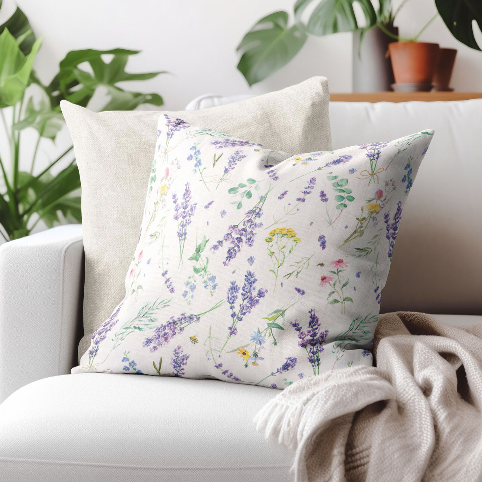 Dekorativer Kissenbezug Valencia - Lavendelgarten