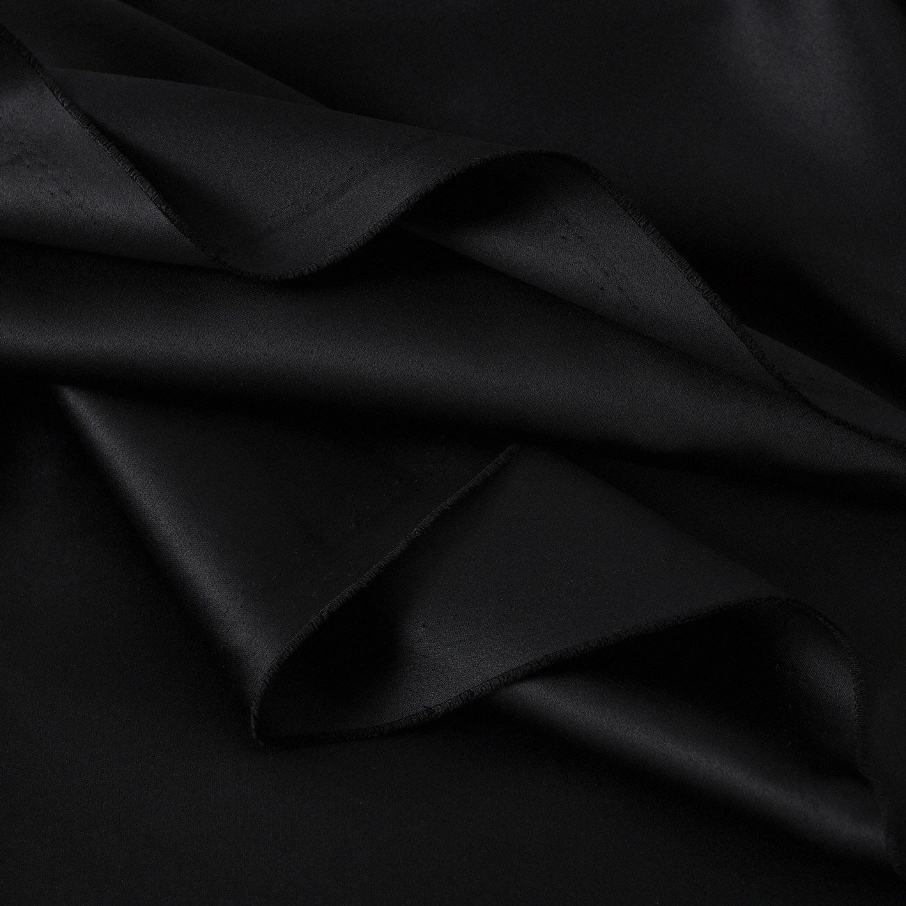 Verdunkelungsstoff Blackout mit Satin-Glanz - schwarz