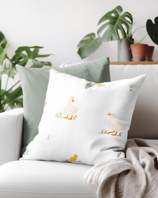 Ostern Kissenbezug aus Baumwolle - Enten