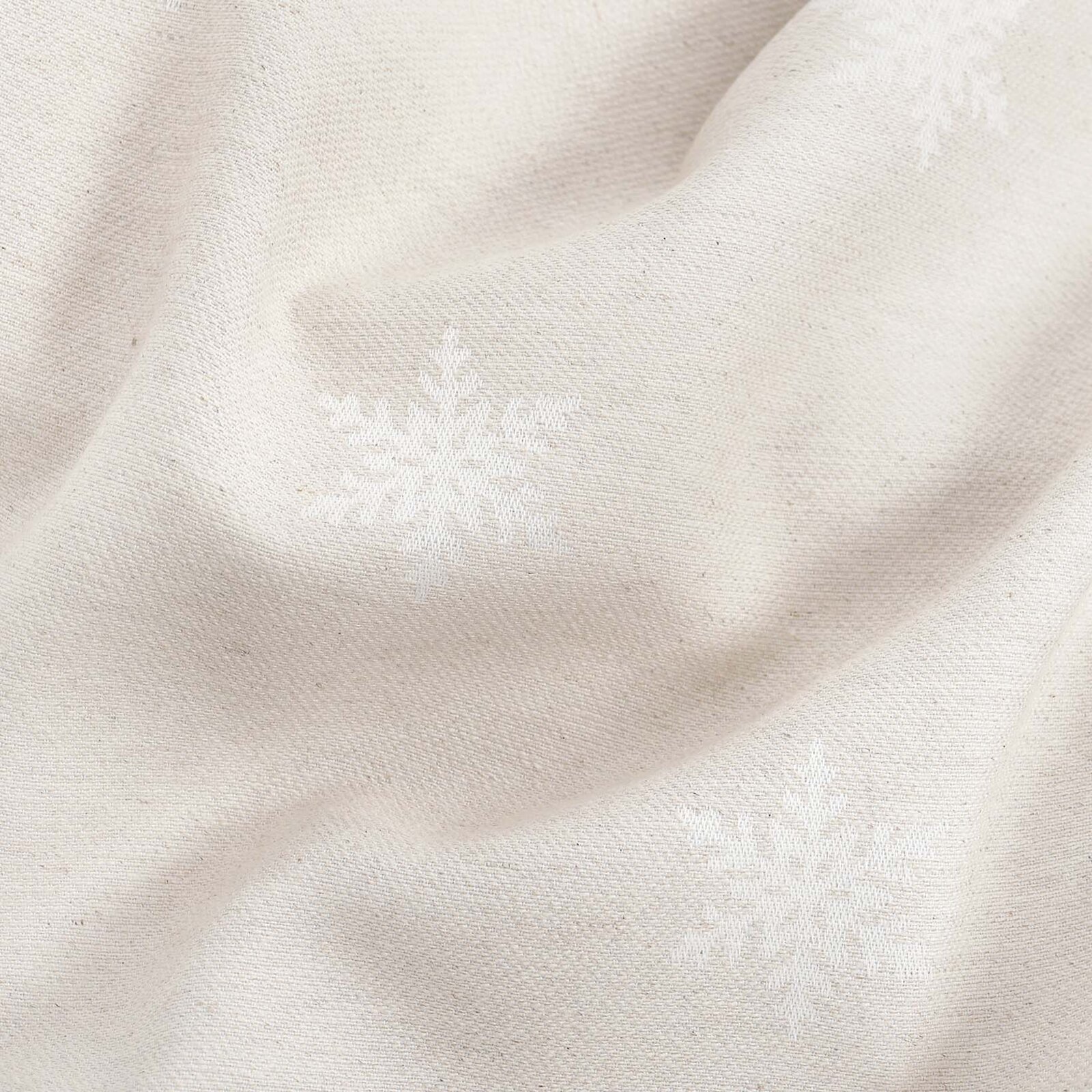 Weihnachtliches Tischset Natura - Schneeflocken auf natürlichem - Set 2 Stücke