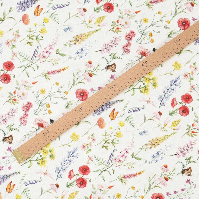 Dekorativer Stoff Valencia - Blühende Wiese