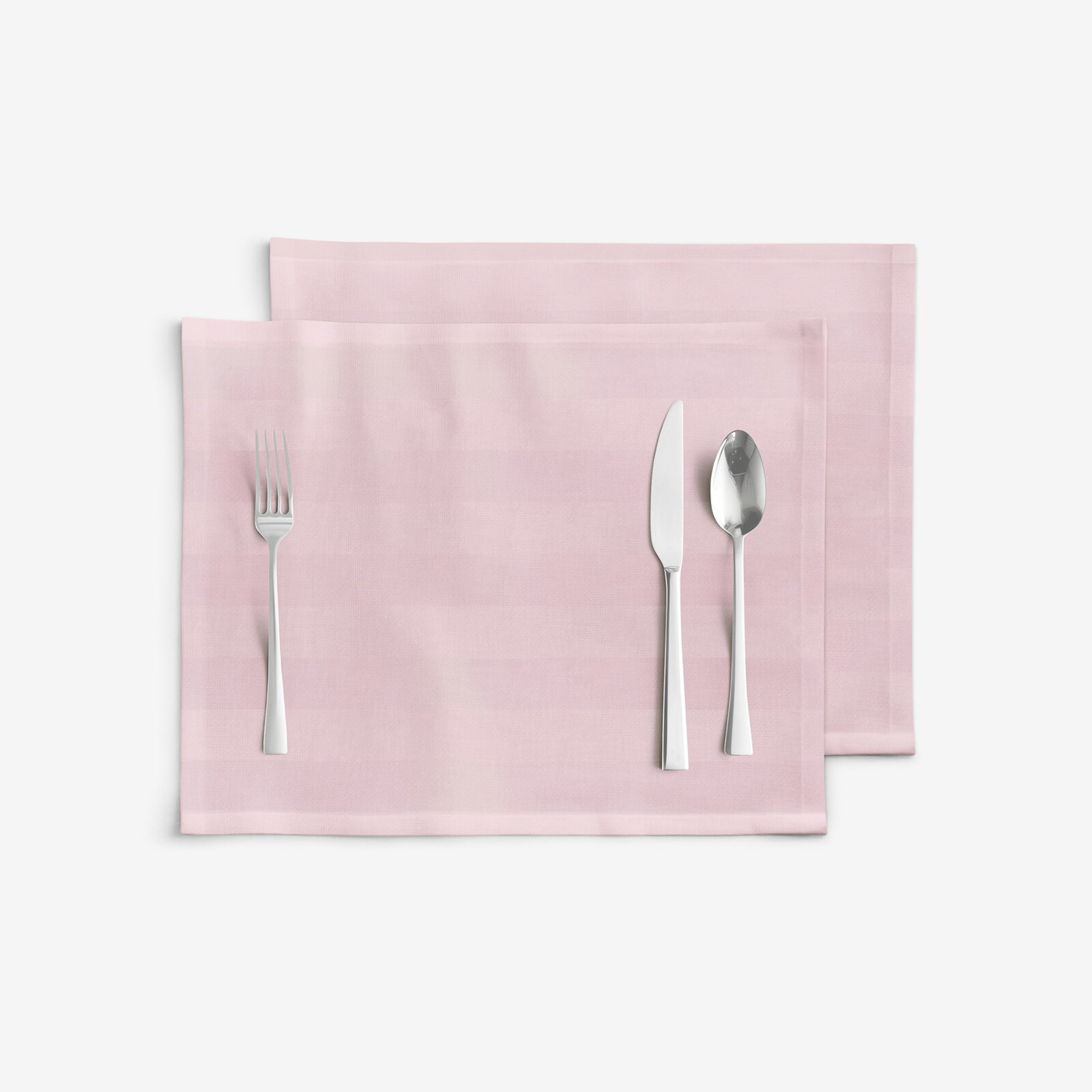 Festliche Damast-Tischset - altrosa Streifen mit Satin-Glanz - 2 Stück