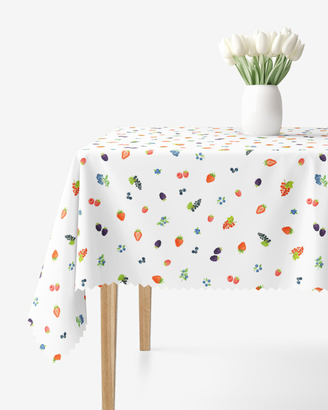 Eckige Tischdecke Teflon - Beeren