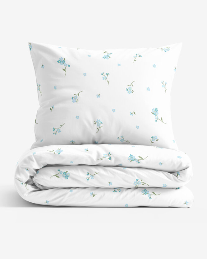 Bettwäsche aus Baumwolle - Vergissmeinnicht